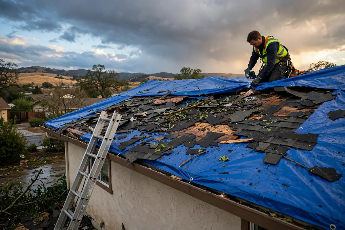 Reparación de filtraciones de techo de emergencia en Hollister, CA